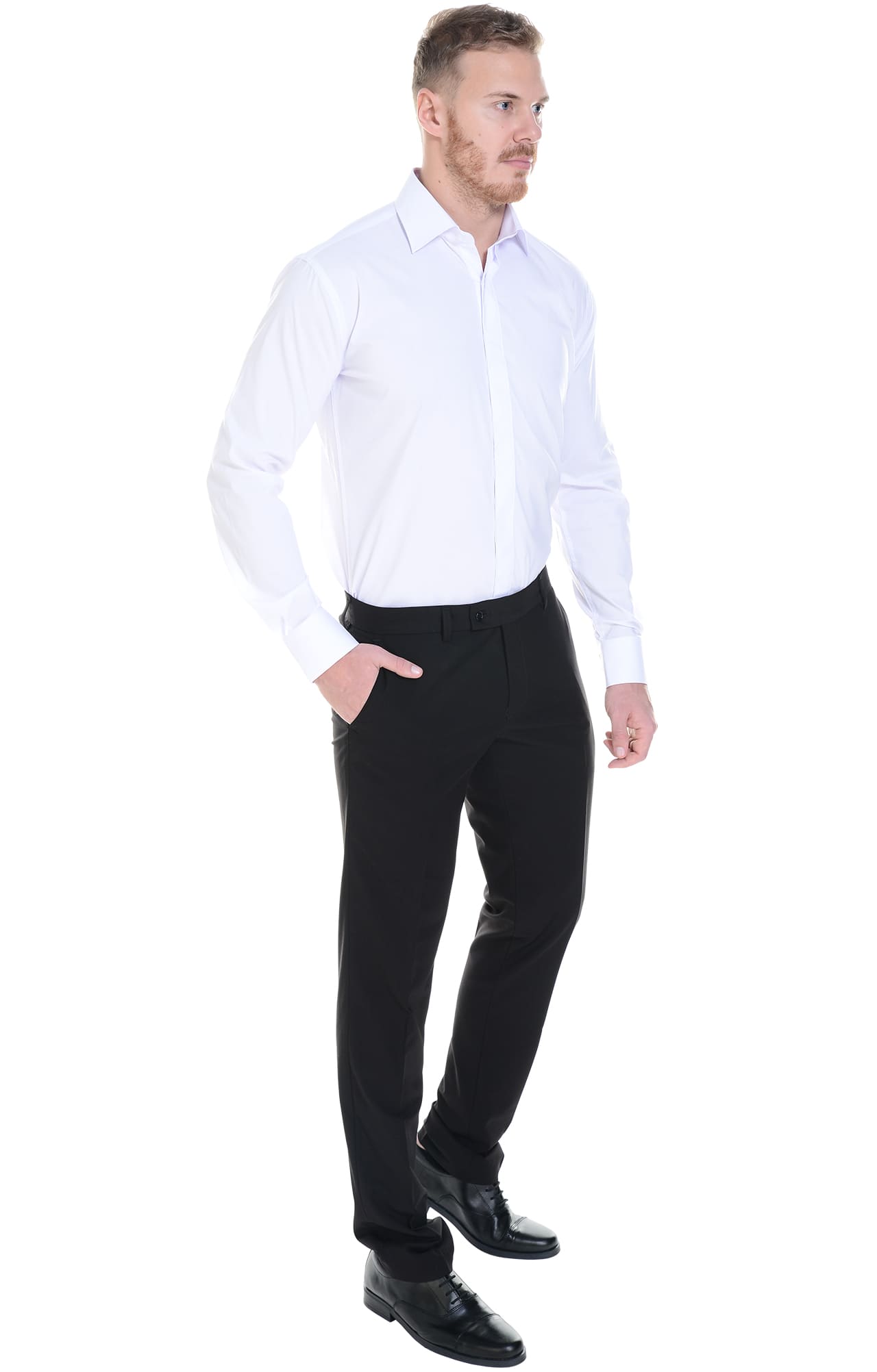 62466 Рубашка мужская  white El-Risto  Корпоративная одежда  размер 42/170-176  - Вид №12