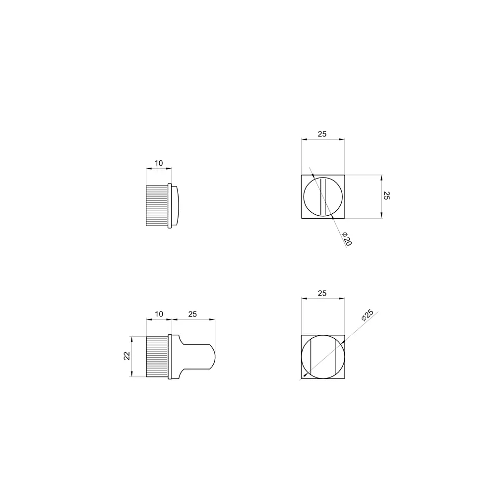 Фиксатор дверной квадратный PUERTO Zero с системой экстренного открытия 88761717 STLM-0894145 - Вид №2