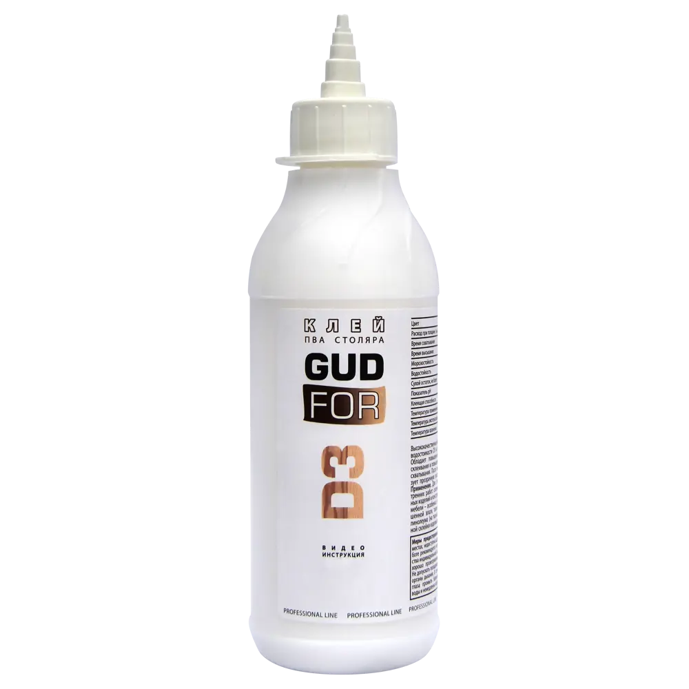 Клей столярный для дерева Gudfor D3 прозрачный 250 г STLM-2097349