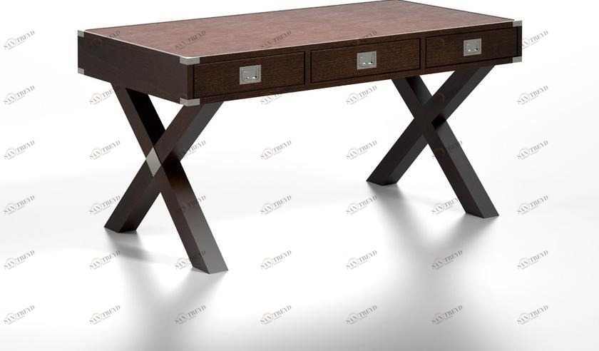 Caroti Письменный стол из красного дерева с ящиками Via montenapoleone 831 