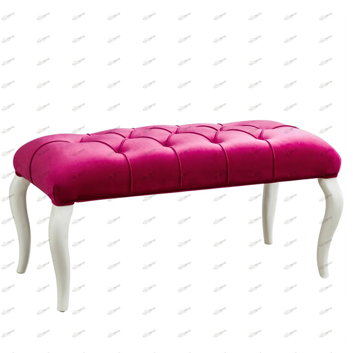 Банкетка с каретной стяжкой розовая Rose CILEK YAKUT 00-3832099 Розовый Santreyd 