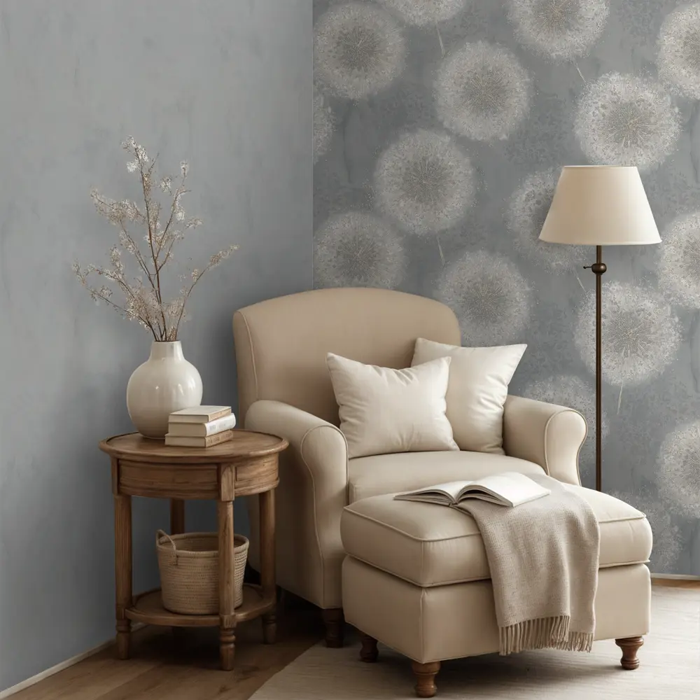 Обои флизелиновые Euro Decor Ray серые с абстрактным рельефным рисунком 89419306 STLM-1565987 - Вид №3