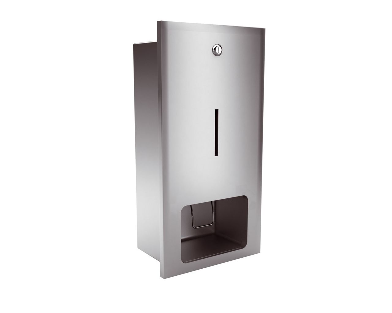 5002S Встраиваемый дозатор жидкого мыла емкостью 800 мл, МАТОВАЯ СТАЛЬ Merida 