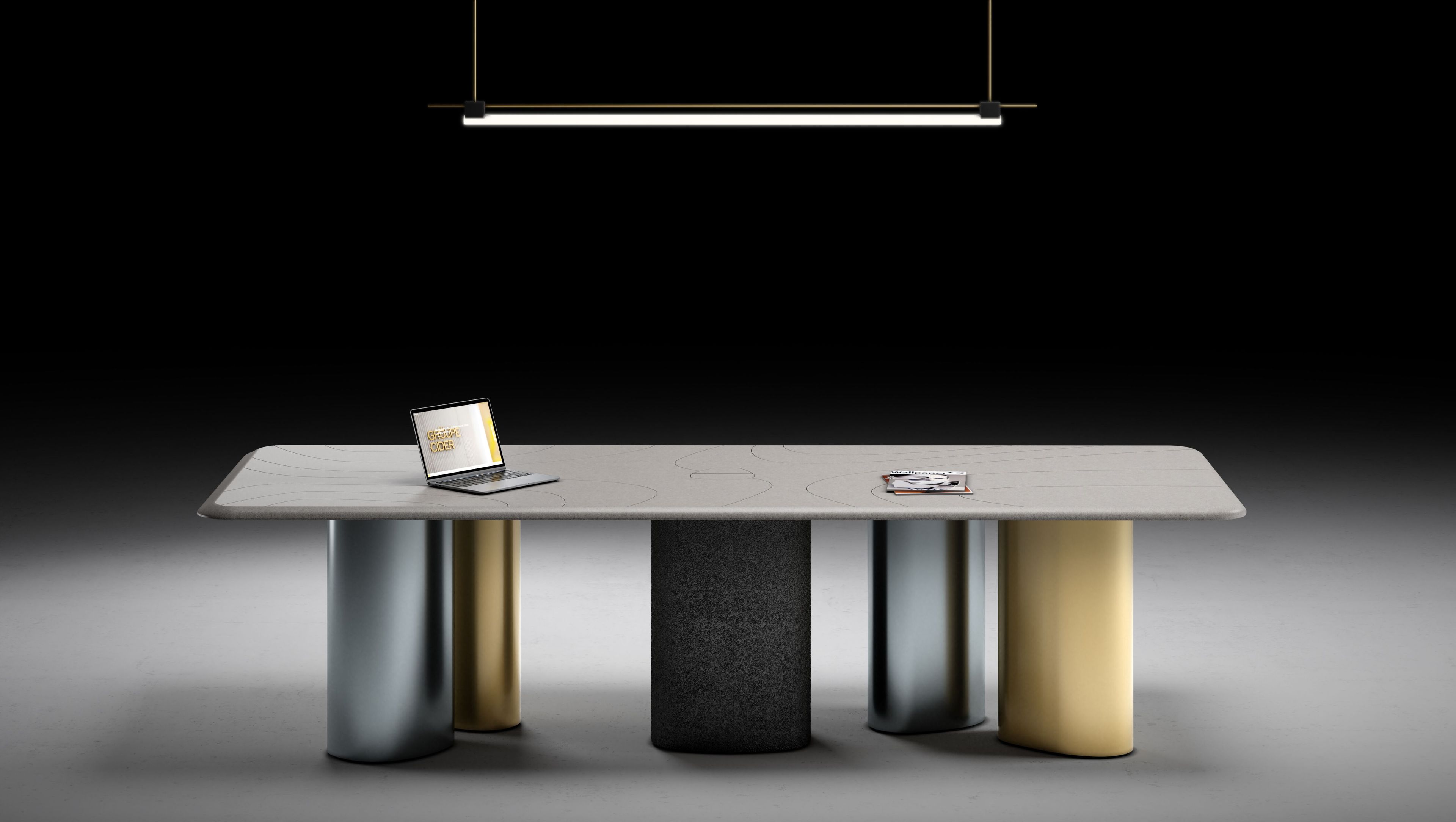 Прямоугольный стол для совещаний из МДФ Cider Edition Monolithes ARCH-00085364 - Вид №5