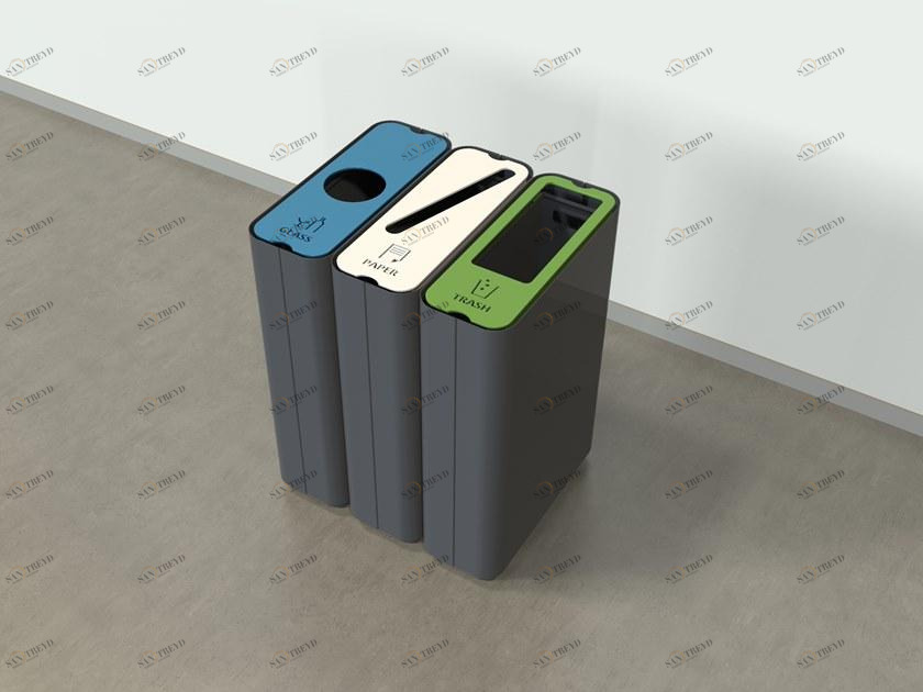 Green Furniture Concept Контейнер для макулатуры из стали с порошковым покрытием для раздельного сбора отходов Radius sun-id-1507412