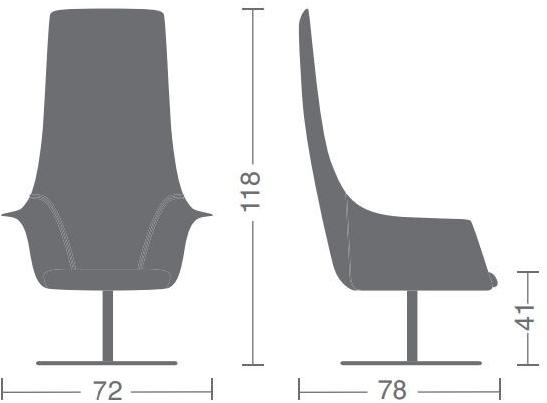 Kastel Кресло поворотное с высокой спинкой Kimera sun-id-1392882 - Вид №1