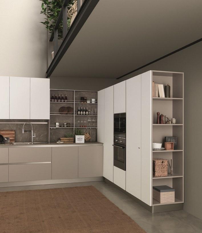 Febal Casa Лаковая оборудованная кухня с полуостровом sun-id-1441764 - Вид №8