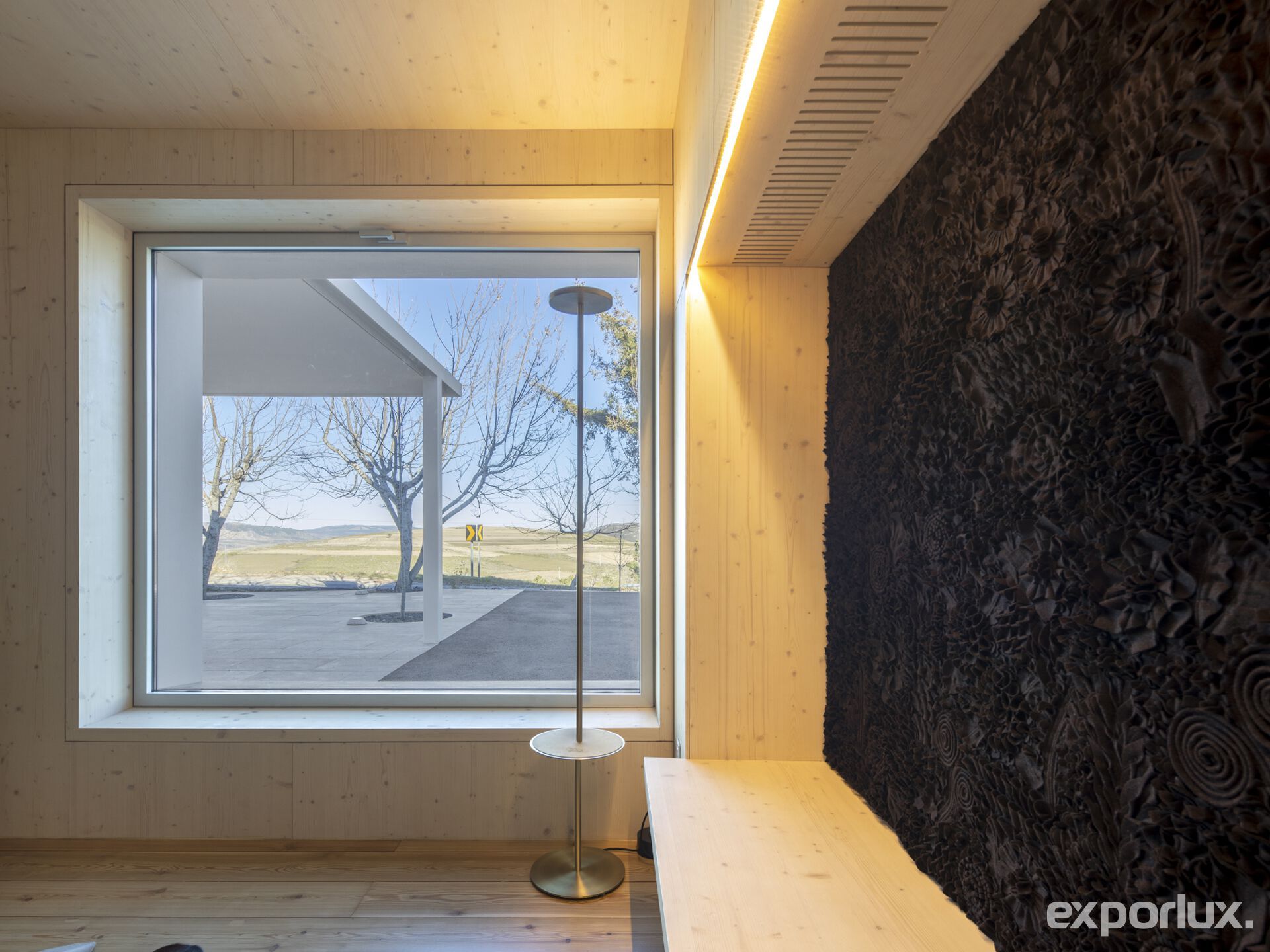 Алюминиевая светодиодная напольная лампа с полкой Exporlux P# P05 SA SLI 1800 M ARCH-00083811 - Вид №1