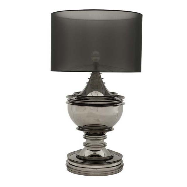 Настольная лампа Silom от Eichholtz Серый 105482 EICHHOLTZ ВАЗА 061676 Серебро;черный  - Вид №1