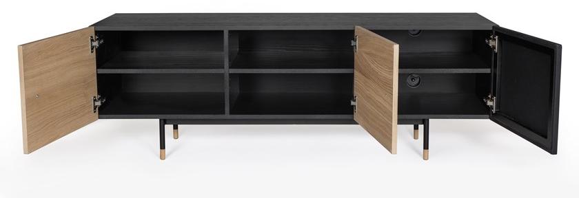Woodman Низкая лакированная тумба под ТВ с системой управления кабелями Jugend sun-id-1450118 - Вид №6
