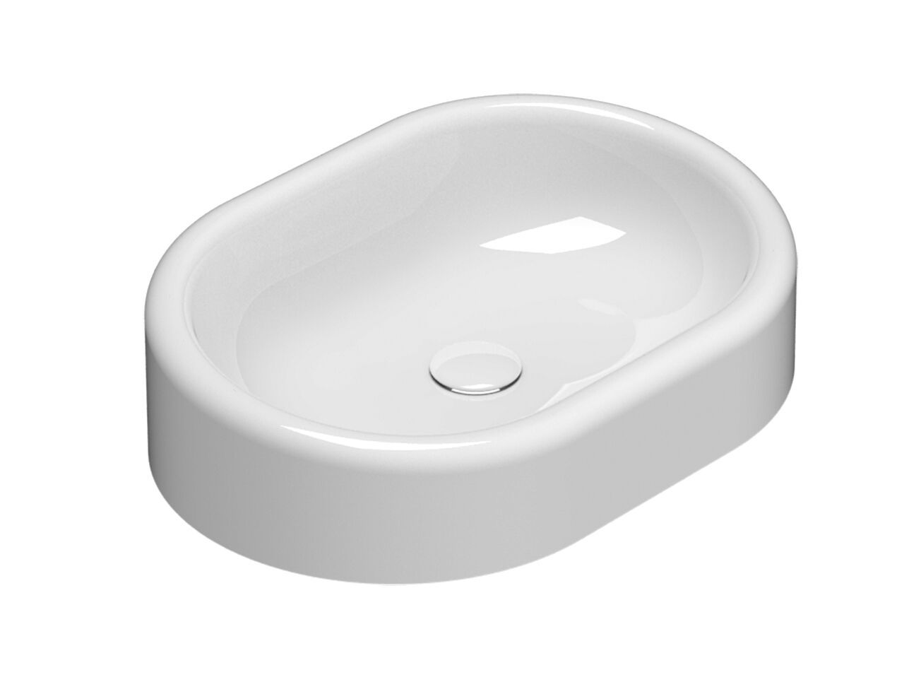 Керамическая столешница овальная раковина Ceramica Globo разнорабочие ARCH-00058155 - Вид №1