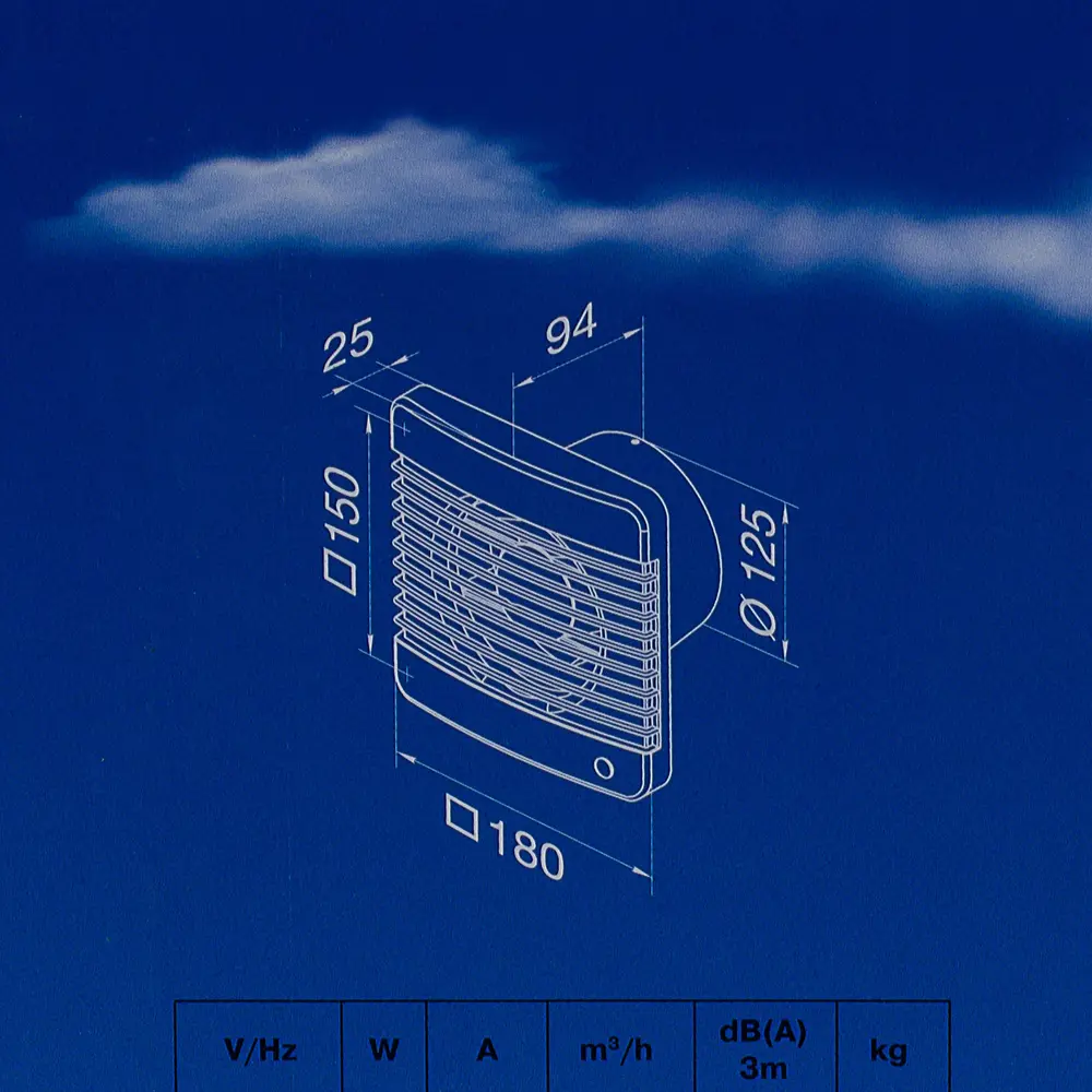 Вентилятор осевой вытяжной Вентс Турбо D125 мм 37 дБ 232 м³/ч цвет белый STLM-2017603 - Вид №4