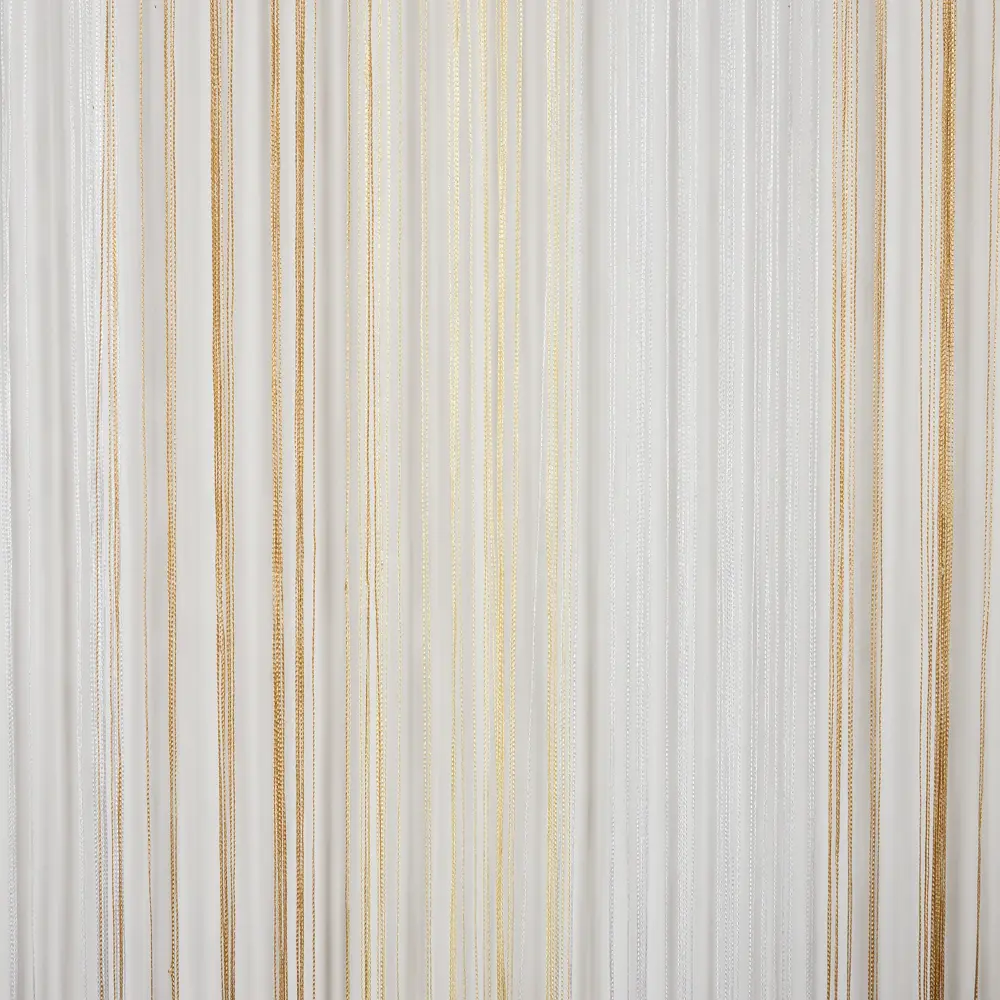 Штора нитяная 150x280 см однотон цвет белый/экрю/золотой INSPIRE STLM-2078338 - Вид №1
