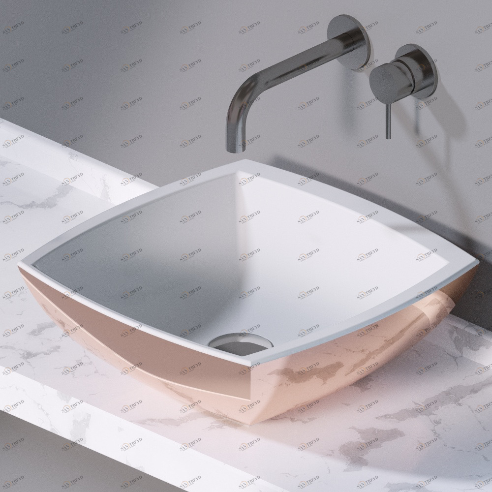 L246257 Накладная раковина на столешницу  квадратная A. e T. Italia SPOT AeT ITALIA