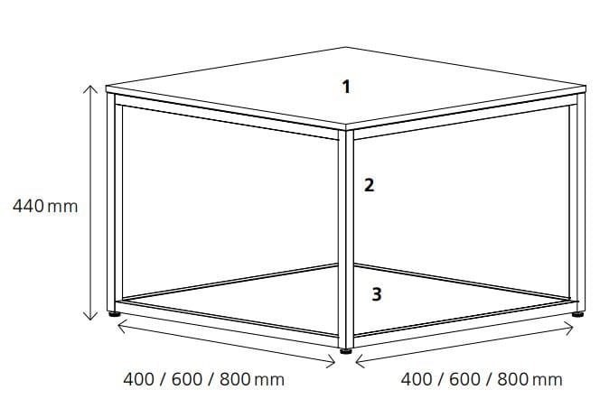Квадратный стол из алюминия и дерева raumplus Creo ARCH-00108957 - Вид №2