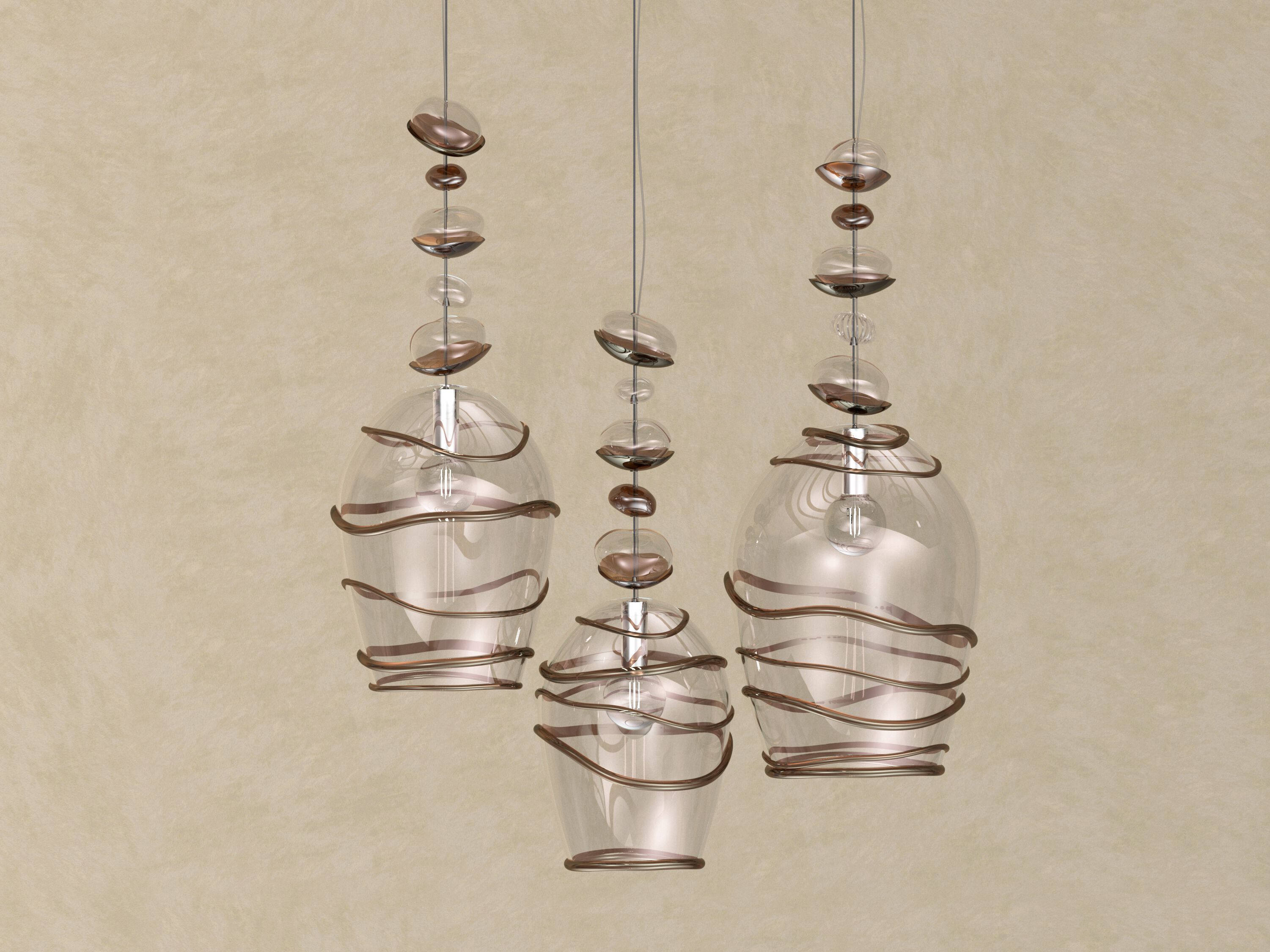 Подвесной светильник ручной работы из дутого стекла VENINI Coralia ARCH-00072953