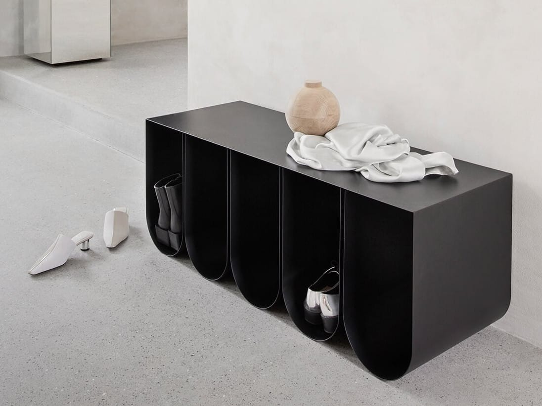 Стальная скамья с порошковым покрытием Kristina Dam Studio Curved ARCH-00028363 - Вид №2