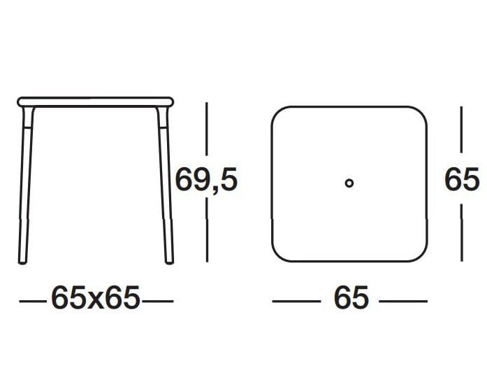 Высокий квадратный журнальный столик Magis Air-Family ARCH-00150321 - Вид №2
