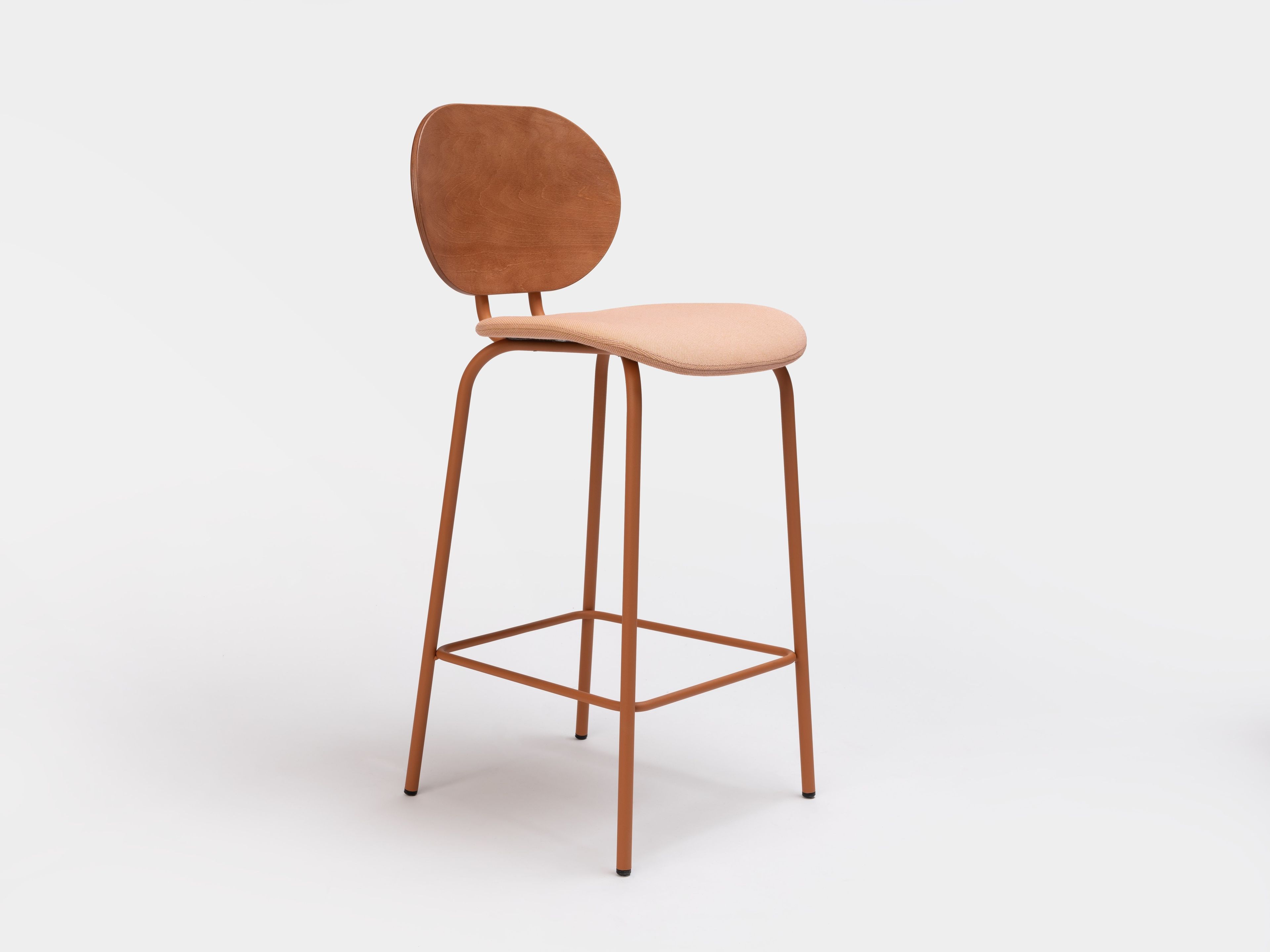 Стальной и деревянный табурет для ног с мягким сиденьем ONDARRETA Hari ARCH-00110950 - Вид №1