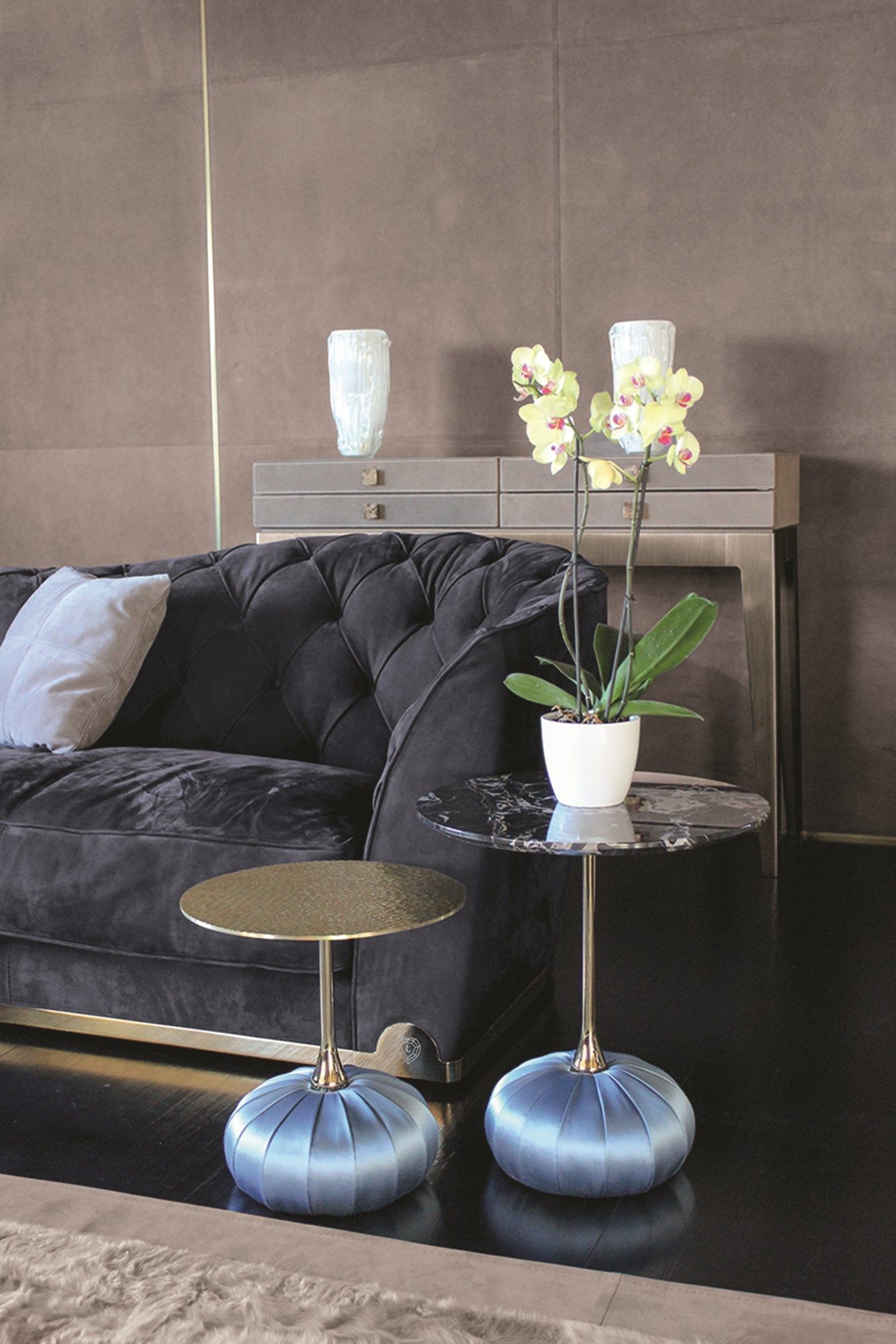 Круглый металлический журнальный столик Longhi Loveluxe ARCH-00063866 - Вид №2