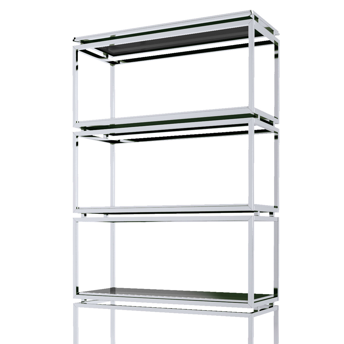 Стеллаж металлический хром Rossella от Delight Collection DELIGHT COLLECTION  248292 Хром;черный  - Вид №1