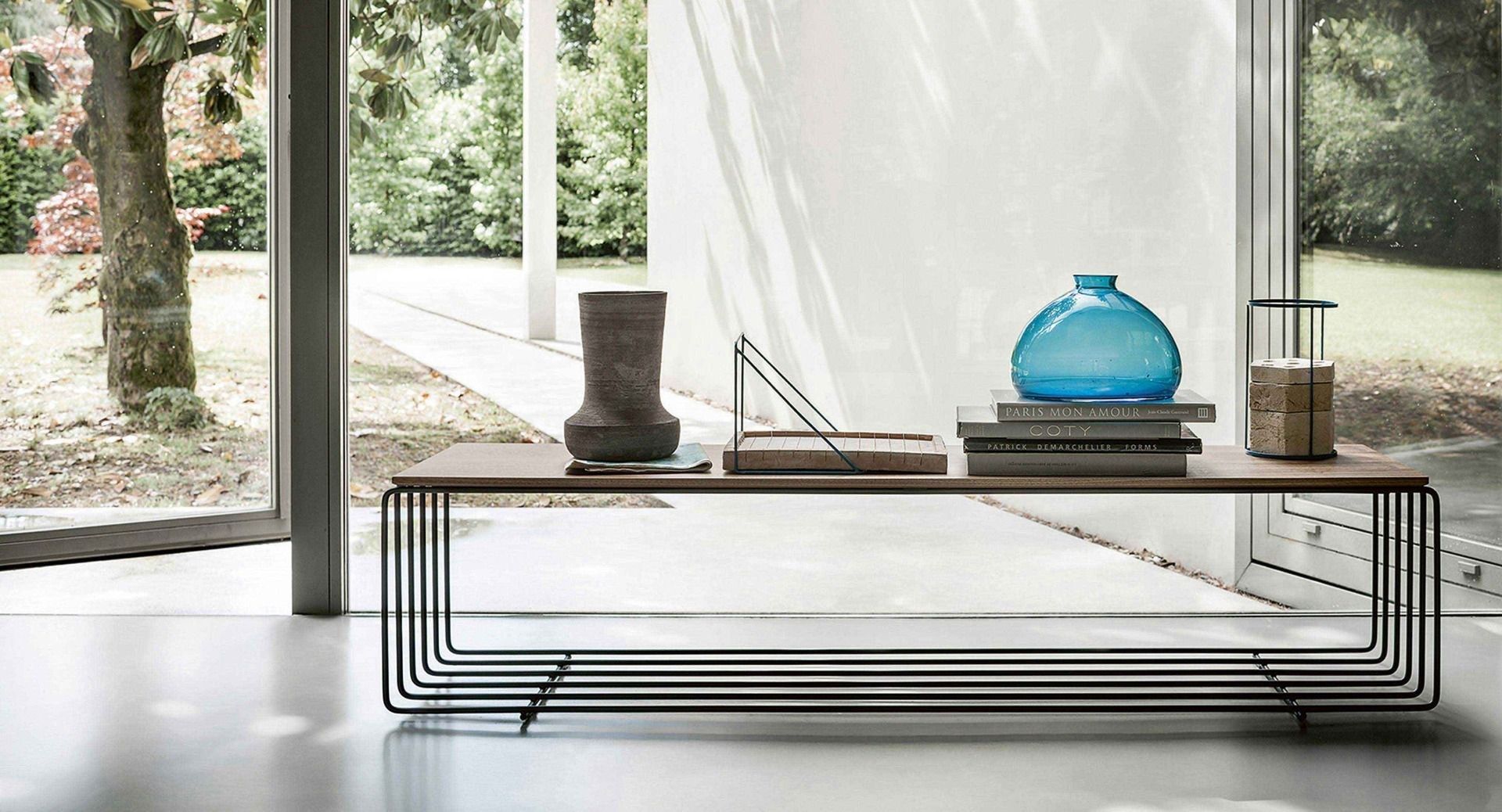 Скамья из грецкого ореха Lema забор ARCH-00108622 - Вид №1