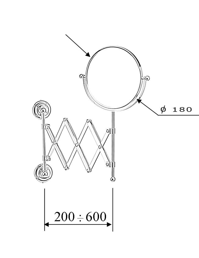 Настенное двухстороннее круглое увеличительное зеркало Spekkio Epsilon ARCH-00087741 - Вид №2