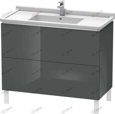 LC661003838 Тумбочка напольная L-Cube #LC6610 1020 x 469 мм Доломитово-серый глянцевый лак Duravit