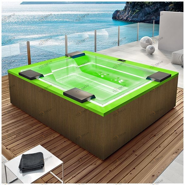 Бассейн Gruppo Treesse Zen PRO-V202P-PL-S прямоугольный spa с гидромассажем аэромассажем хромотерапией встроенный салатовый PROV202PPLS