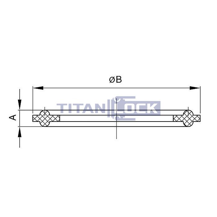 Уплотнение CLAMP DN25 EPDM (черный), DIN TL25EP-C TITAN LOCK  - Вид №1