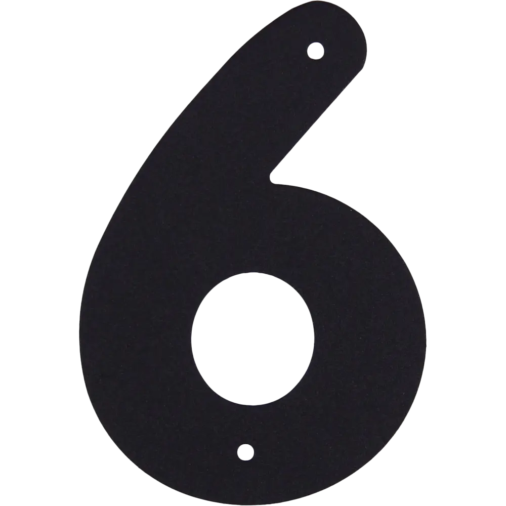 Большая настенная цифра «6» Larvij - черная сталь для интерьера 18284865 STLM-0010222