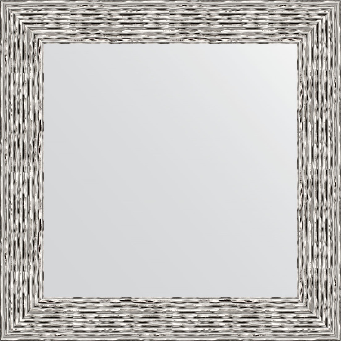 BY 3153 Зеркало в багетной раме - волна хром 90 mm EVOFORM Definite