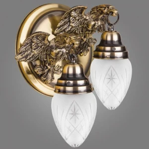 Бра Kemar Ouro OK60/2/P KEMAR ПОД СТАРИНУ, ФОНАРЬ 077812 Белый;бронза