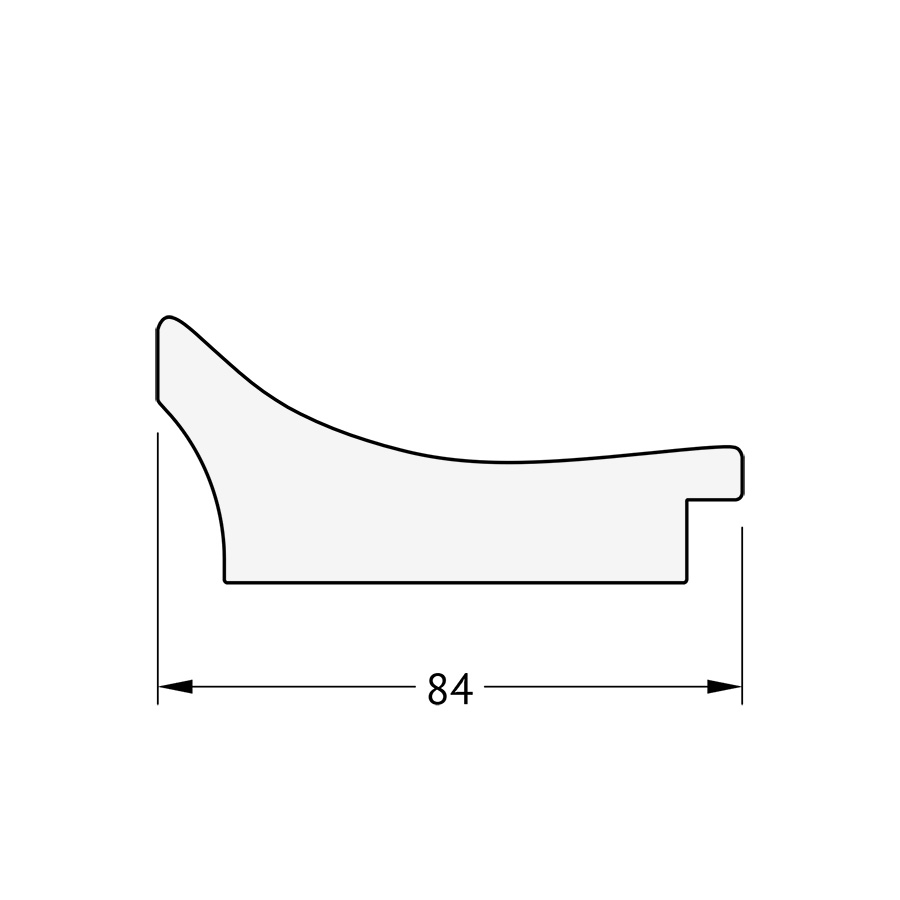 BY 1309 Зеркало с фацетом в багетной раме - фреска 84 mm EVOFORM Exclusive - Вид №3