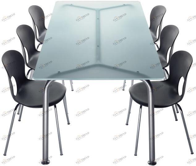 REXITE Прямоугольный стол из стали и хрусталя sun-id-1386789