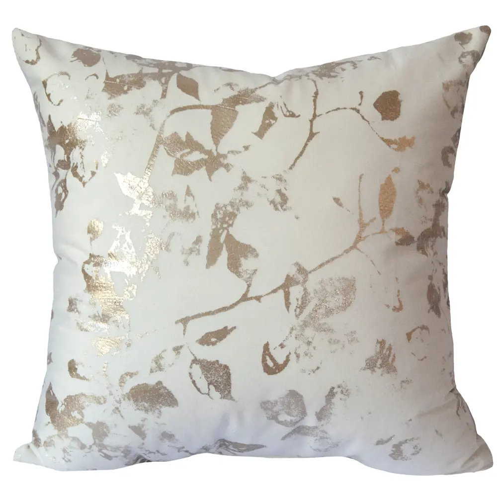 Подушка Seasons Nawa бархат 45x45 см цвет бело-золотой 84391937 STLM-2159054 