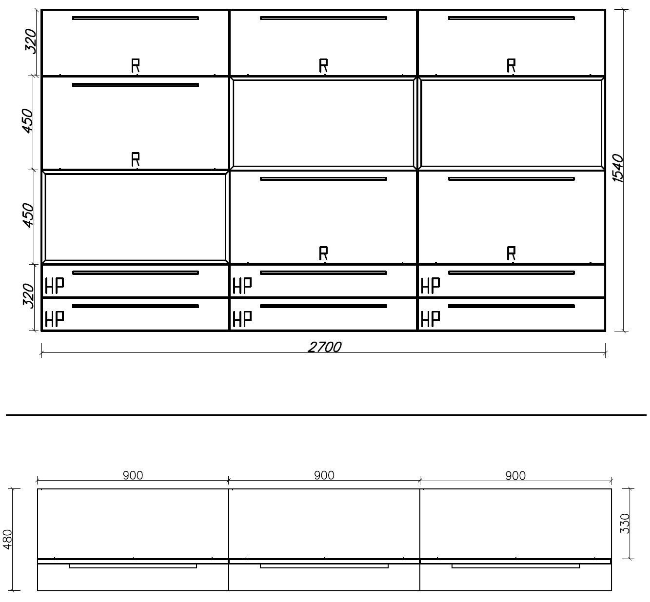 Отдельно стоящая секционная оборудованная стена из HPL De Rosso DR-ONE ARCH-00035855 - Вид №4