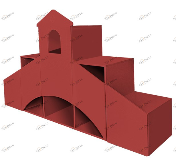 Детский стеллаж-мост "Венеция" МАНДАРИН ВЕНЕЦИЯ 178661 Красный Santreyd