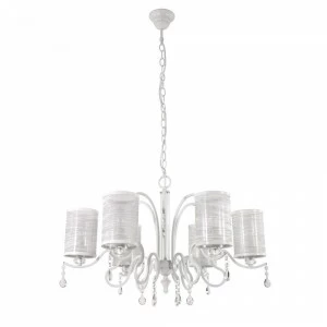 Подвесная люстра Crystal Lux Elisa White SP6 CRYSTAL LUX ELISA WHITE 108732 Белый