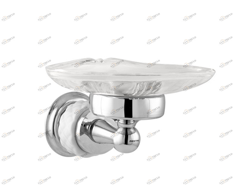 065578.000.72 Подставка для мыльницы из белого фарфора Окисленная медь Mestre 