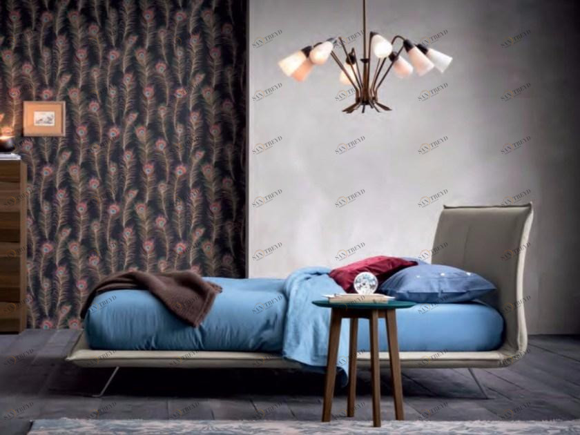 Dall'Agnese Двуспальная кровать с обивкой из ткани sun-id-1363598