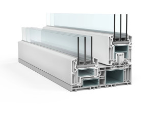 Копланарное раздвижное окно из ПВХ с тройным остеклением