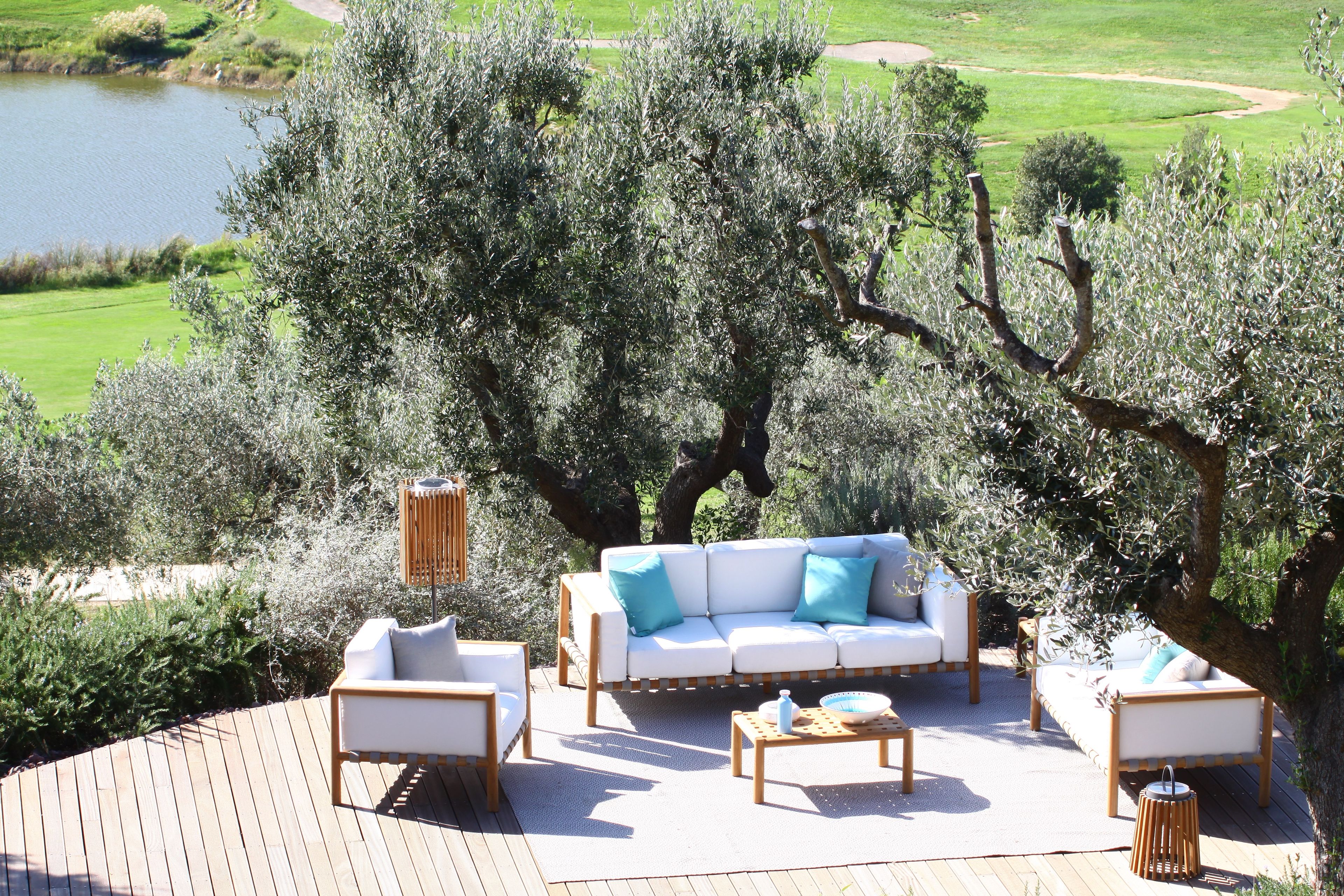 Садовое кресло из тикового дерева и акриловой ткани Unopiù Pevero ARCH-00103625 - Вид №6