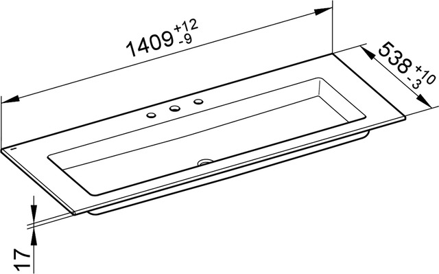 32160311403 Керамический умывальник KEUCO Royal 60 - Вид №2