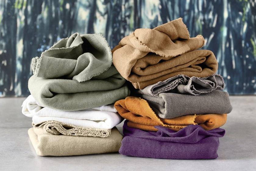 Élitis Однотонная моющаяся льняная ткань sun-id-1454966 - Вид №1