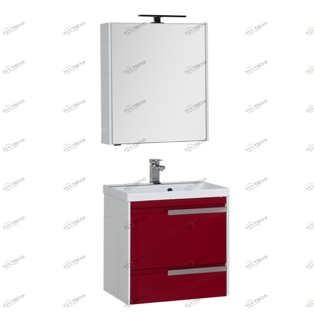 Комплект мебели Aquanet Тиволи 70 бордо 00180564