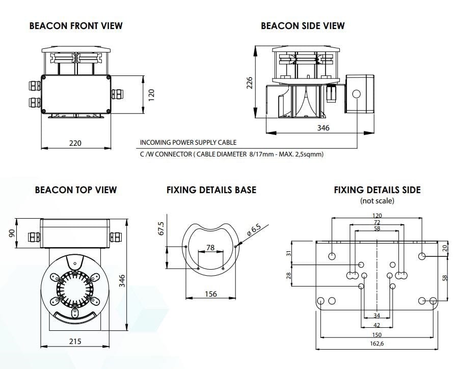 Светодиодный сигнализатор препятствий на лету LUXSOLAR L864-LXS-ALL ARCH-00025719 - Вид №2