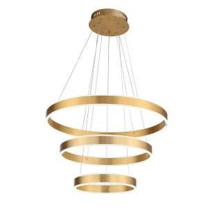 Люстра светодиодная подвесная золото 3 яруса ST Luce Onze SL944.203.03 ST LUCE ДИЗАЙНЕРСКИЕ, ONZE 00-3834524 Белый;золото