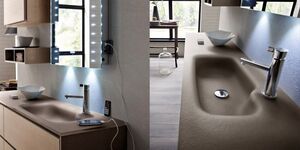 F034 Напольная раковина стоящая прямоугольная Arbi