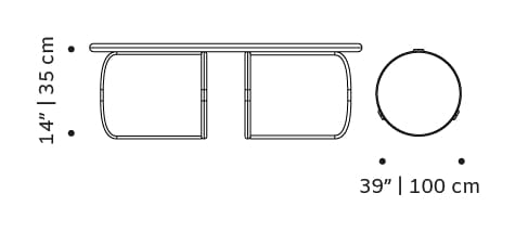 Круглый журнальный столик из венецианской терраццо Mambo Unlimited Ideas кактус ARCH-00063021 - Вид №4